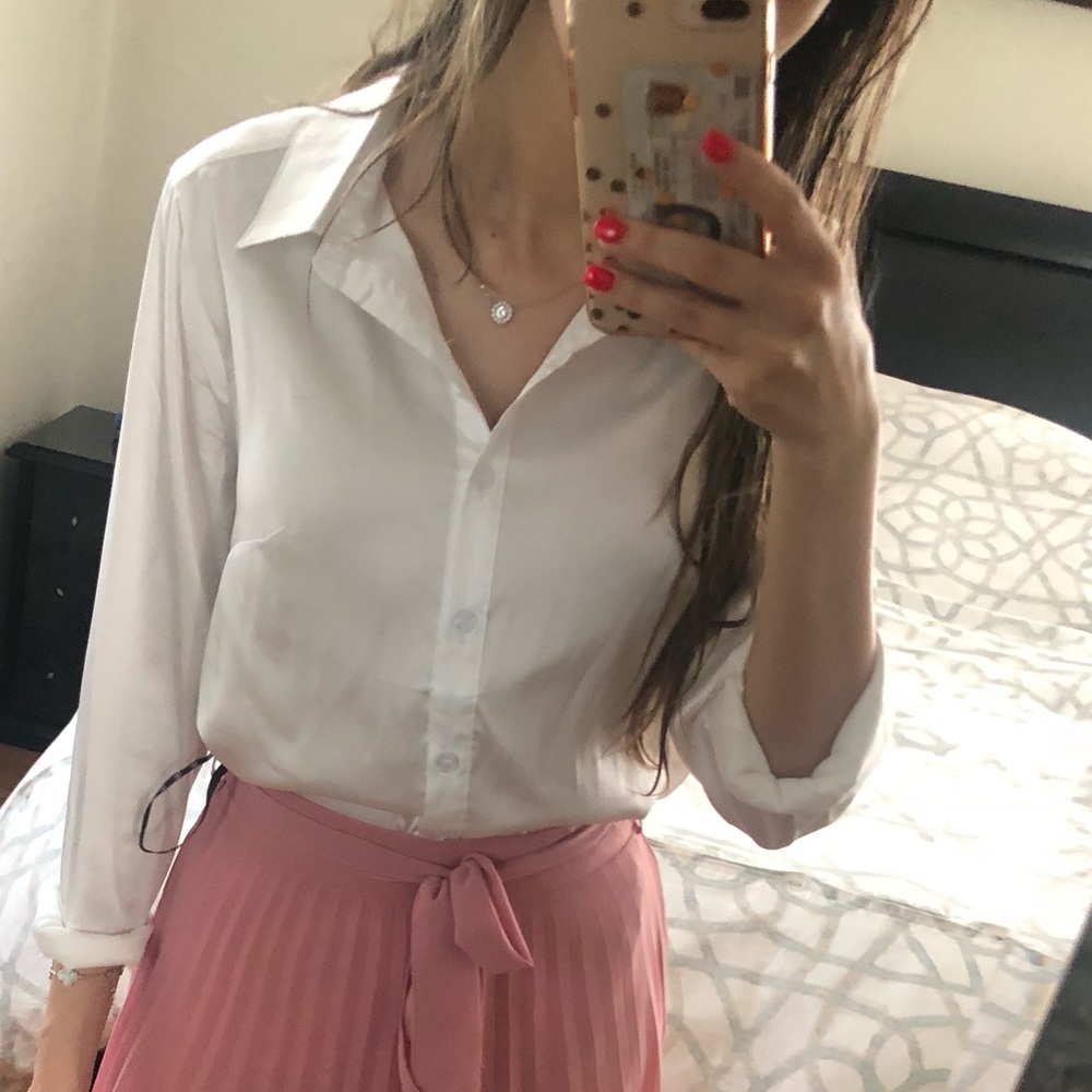 Silky button down shirt